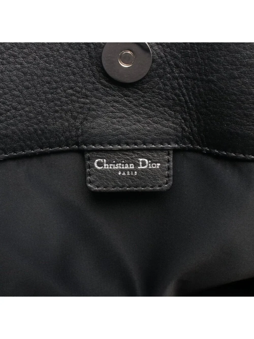 Dior Tote Street Chic Trotter Black Canvas Leather